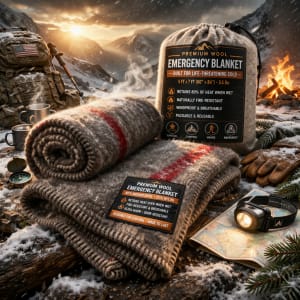 Premium Wool Emergency Blanket - survival & emergency preparedness gear