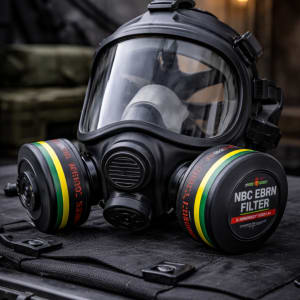 Full Face Gas Mask with NBC CBRN Filters — Emergency Preparedness - survival & emergency preparedness gear