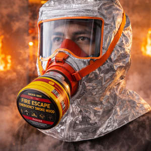 Emergency Fire Escape Smoke Hood — Survival Evacuation Respirator - survival & emergency preparedness gear