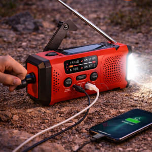 Hand Crank Emergency Radio with Flashlight - survival & emergency preparedness gear