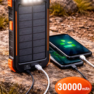 30,000mAh Solar Power Bank