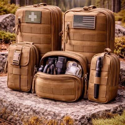 MOLLE Gear Organizer Pouches (Set of 6)