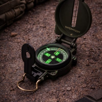 Lensatic Military Compass – Tritium Field Compass