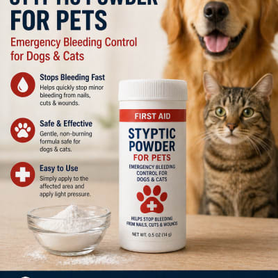 Styptic Powder for Pets — Emergency Bleeding Control for Dogs & Cats