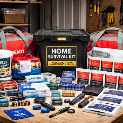 Home Survival Kit (2-Week Supply, 4 People)
