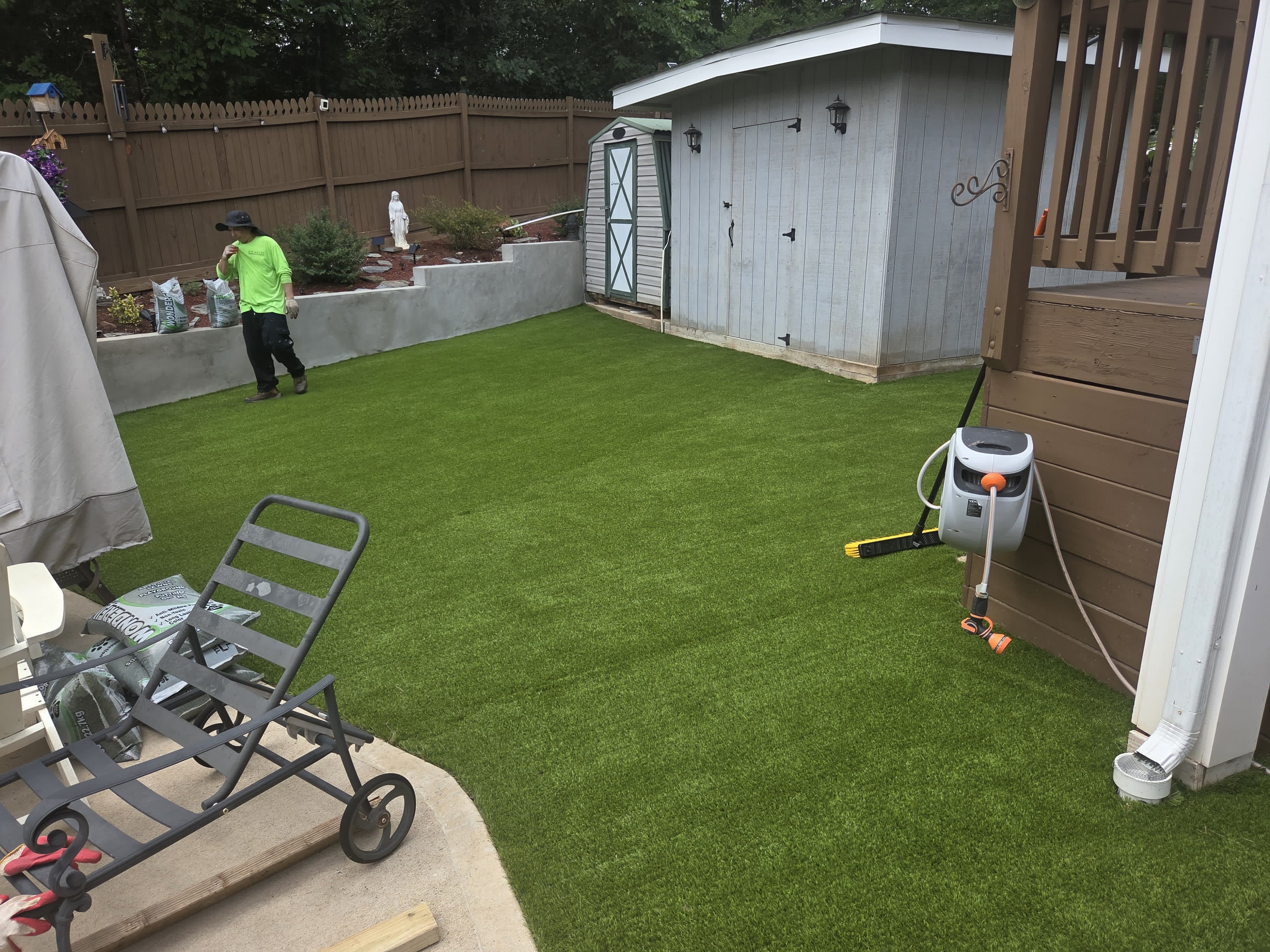Large open lawn mown to an even finish on a commercial property