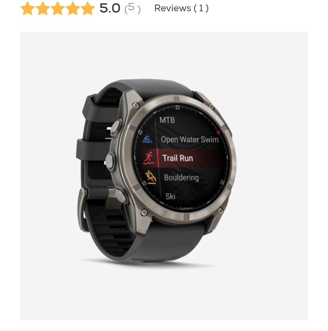 Garmin Unisex Sports Watches fēnix 8 Pro - 51mm AMOLED Sapphire Grey