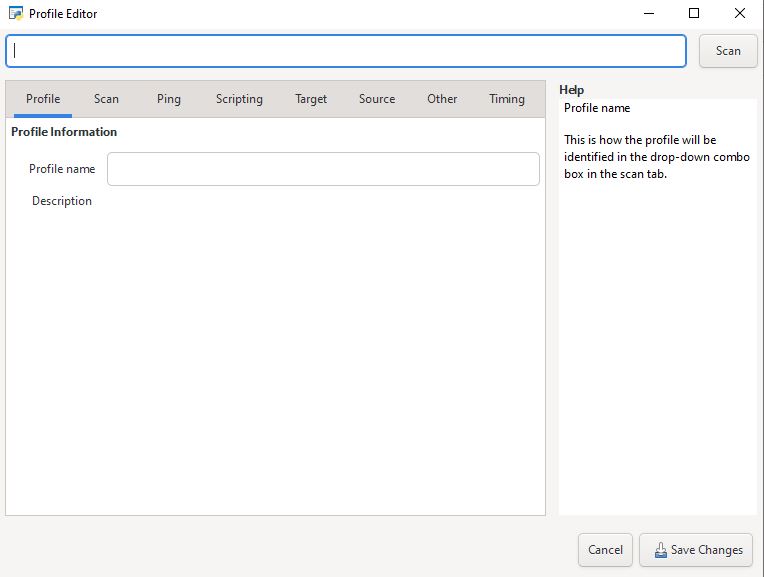 Zenmap Profile Editor