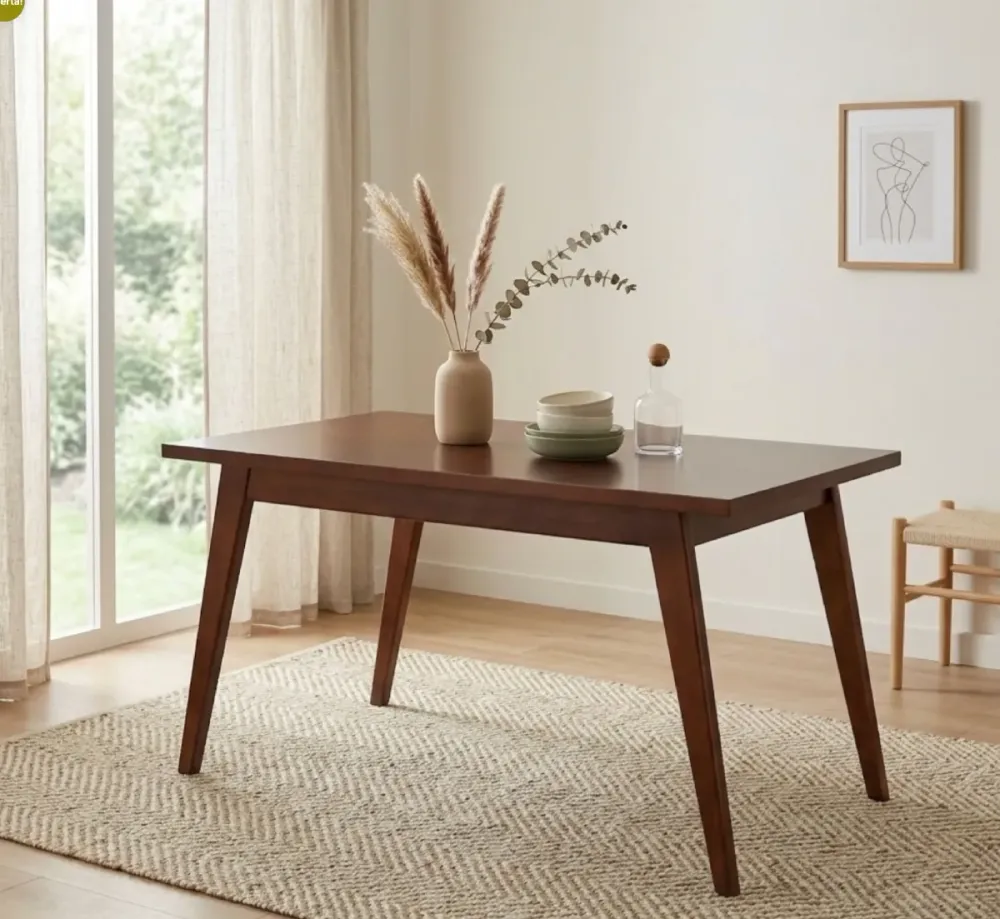 Mesa de Comedor Ignacia 6 Personas, color Miel, rectangular