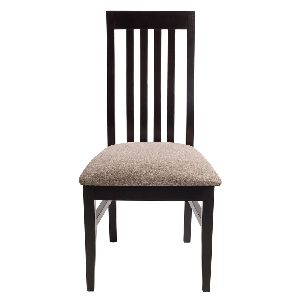 Pack 2 Sillas Florencia Negro Wengue Tapiz Café