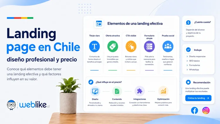 Landing page en Chile: diseño profesional y precio
