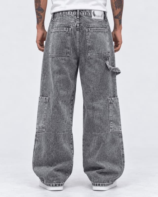 pantalon jeans cargo gris — vista alternativa