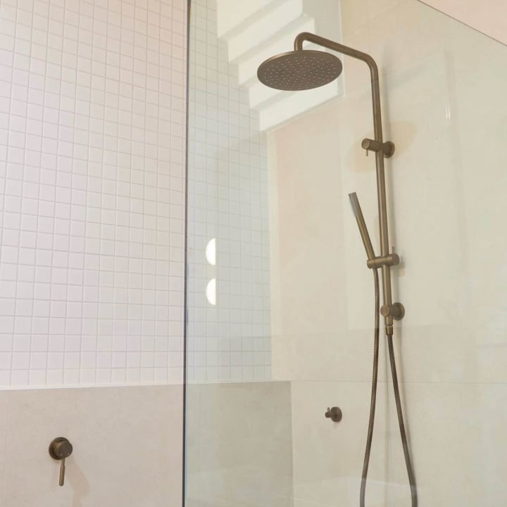 Glazed Solid Square Mosaics installed