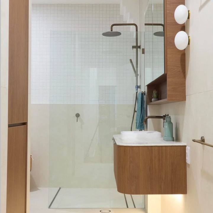 Soft Stone Porcelain Floor & Wall Tile installed