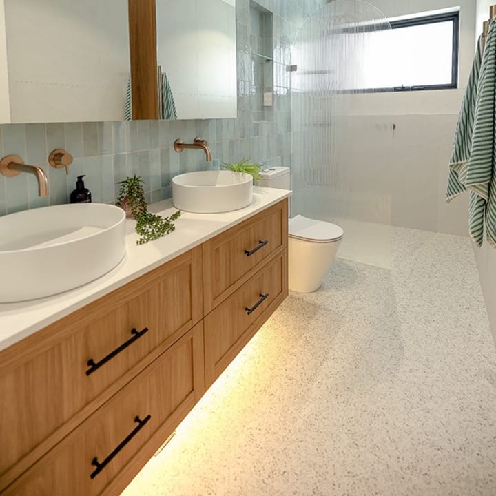Bondi Terrazzo Look Floor & Wall Tiles installed