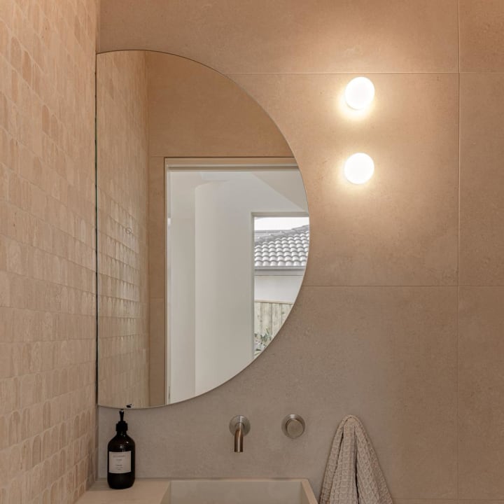 Travertine Arch Mosaic | Honed Natural Stone installed