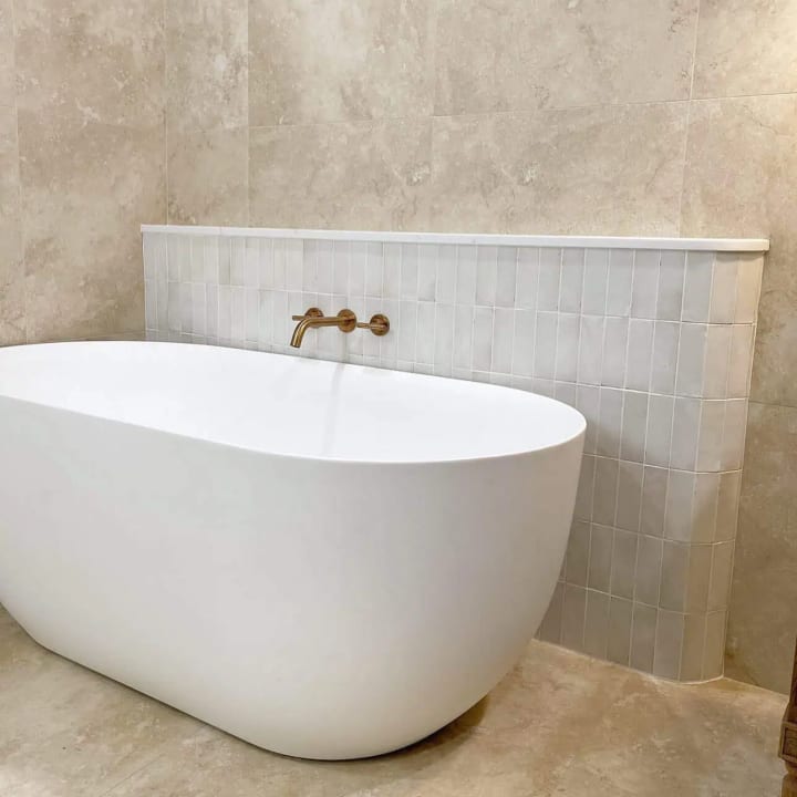Rice Series Gloss Wall Tile installed