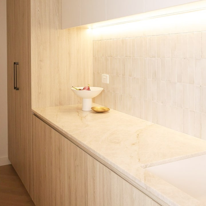 Rice Series Gloss Wall Tile installed