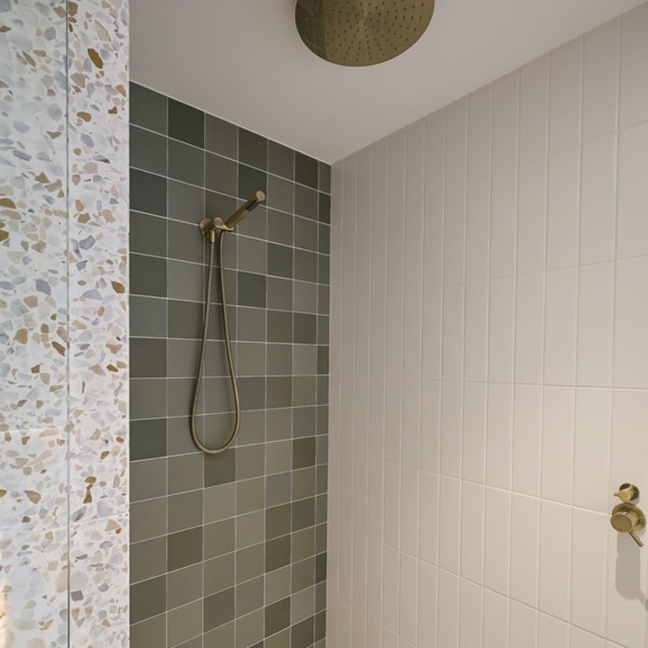 Rubik Square Floor & Wall Spanish Tile 123x123mm installed