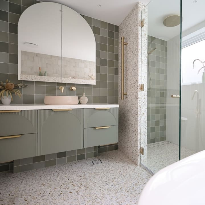 Rubik Square Floor & Wall Spanish Tile 123x123mm installed