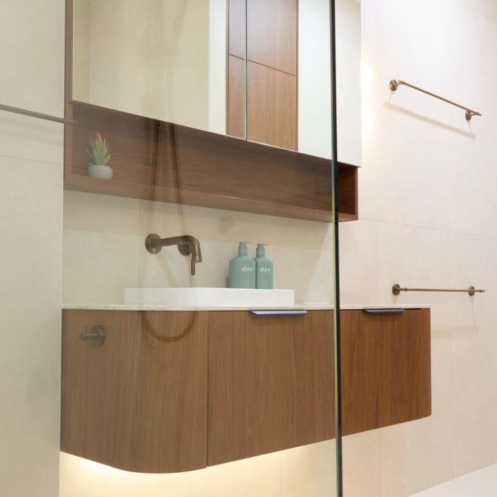 Soft Stone Porcelain Floor & Wall Tile installed
