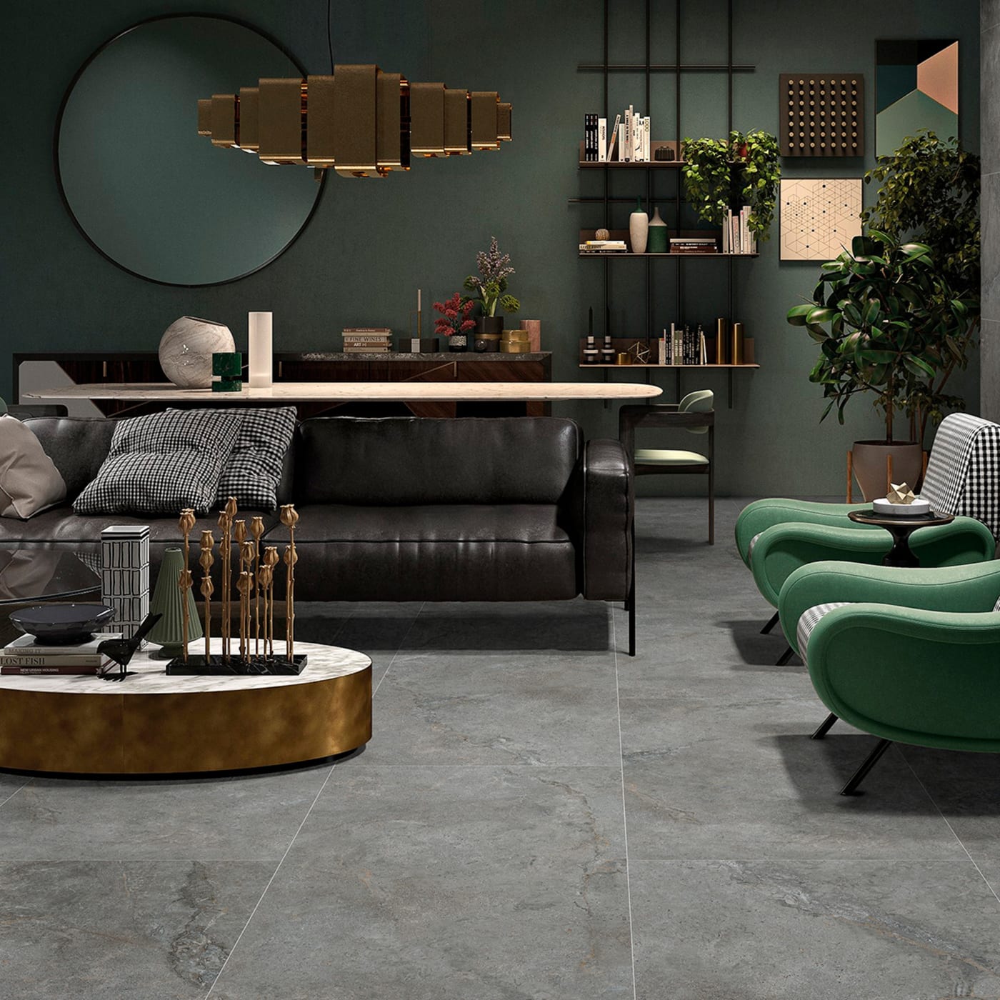 Andes 600x600x20mm stone-look porcelain paver in a warm neutral tone on an outdoor terrace.