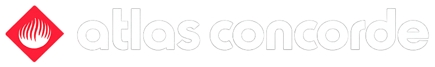 Atlas Concorde logo, premium Italian porcelain since 1969.