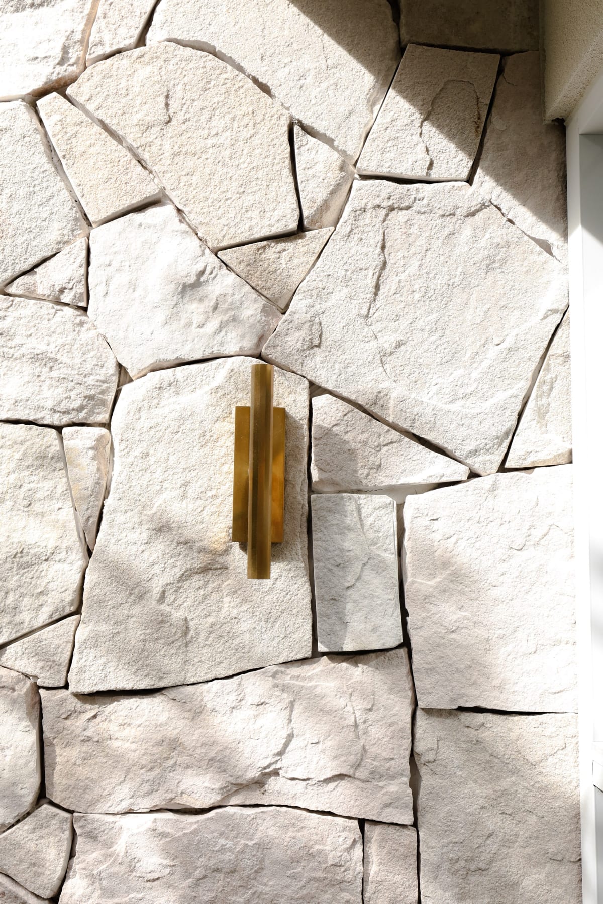 Inside The Sunset Place – A Modern Retreat of Texture and Tranquillity – A Grand Entrance with Sandstone Cladding (2)