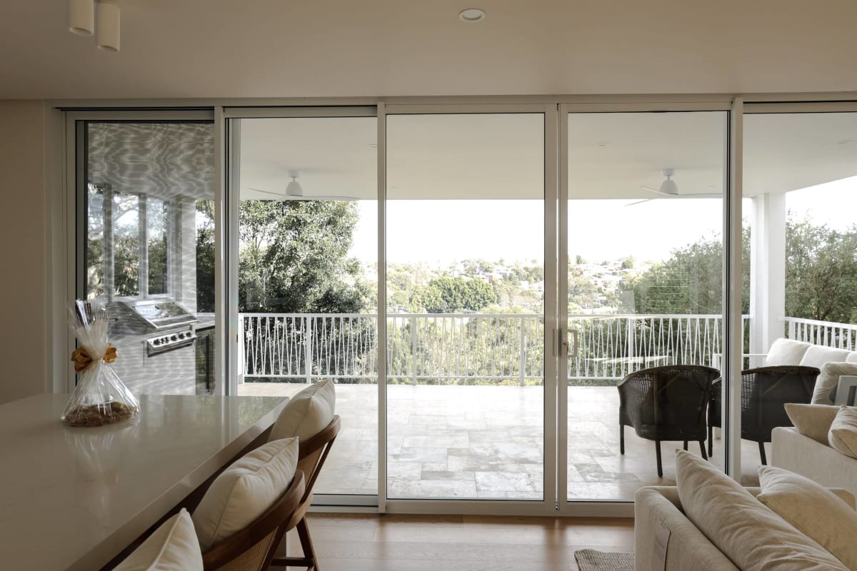 Inside The Sunset Place – A Modern Retreat of Texture and Tranquillity – Outdoor Living in Travertine