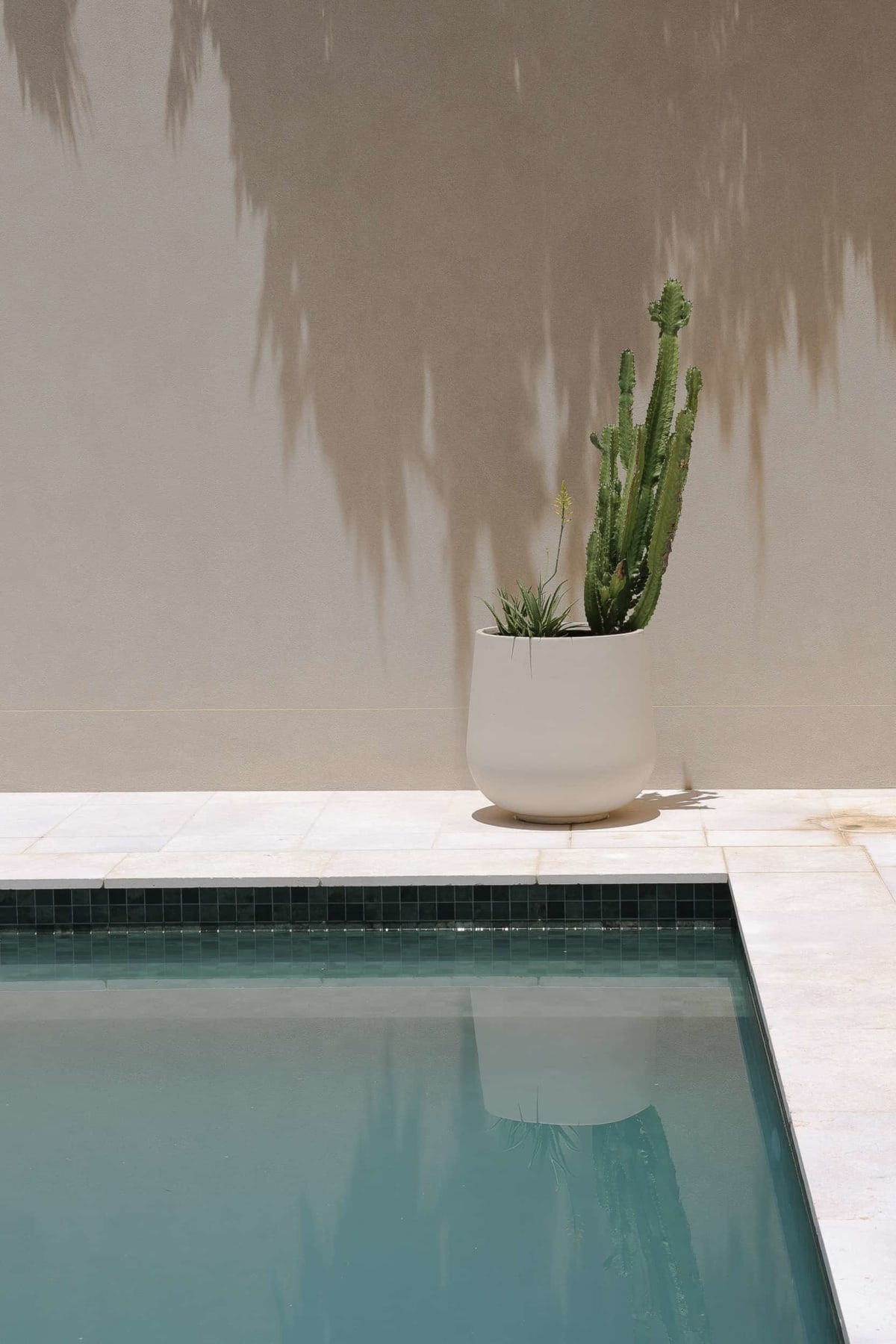 The Earlwood Project – Resort-Style Outdoor Areas with Limestone and Green Pool Mosaic Tiles (2)