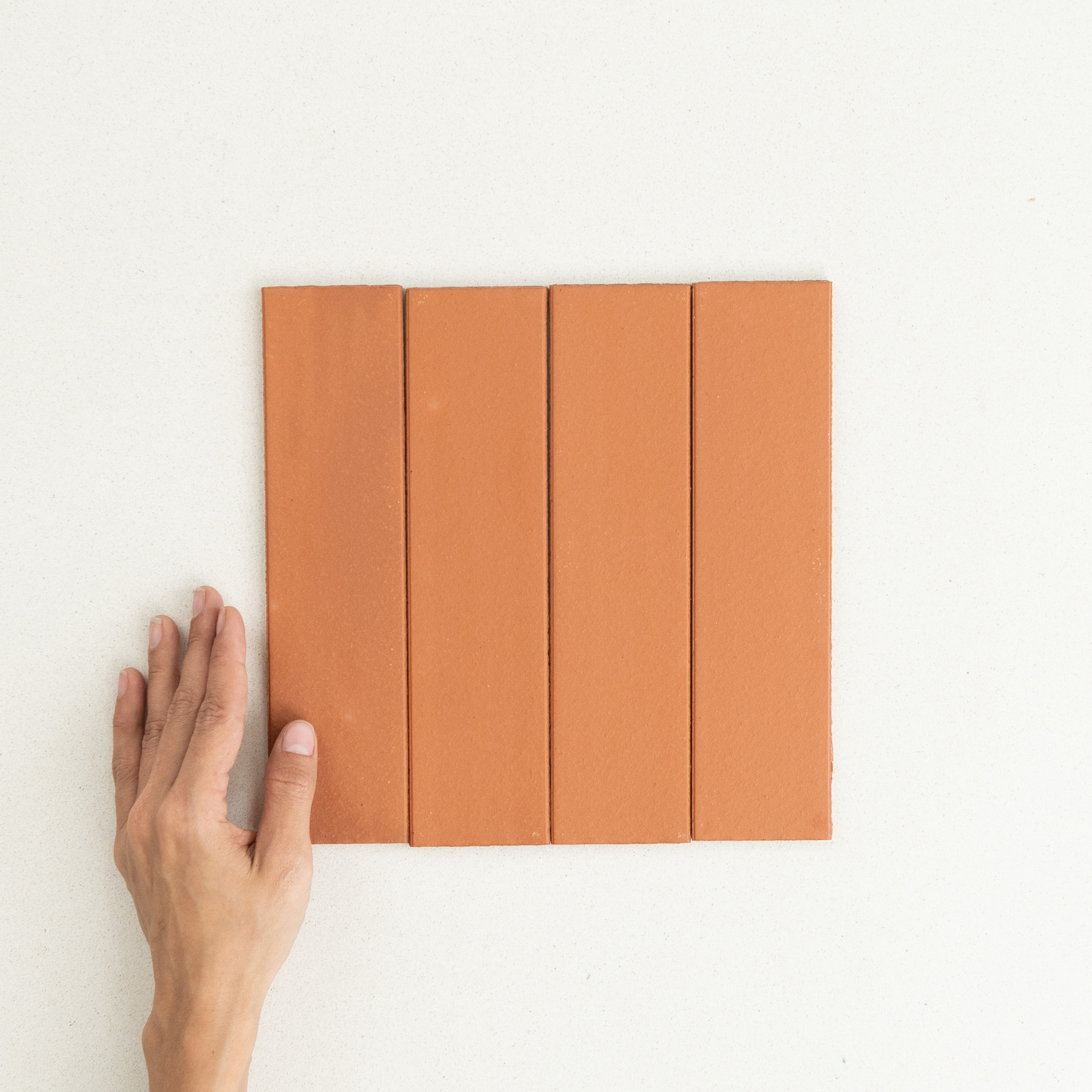 Tuscan Cotto 2.0 terracotta subway tile 60x240mm in a warm matt finish, a slim cotto brick for splashbacks and feature walls in a Sydney home.