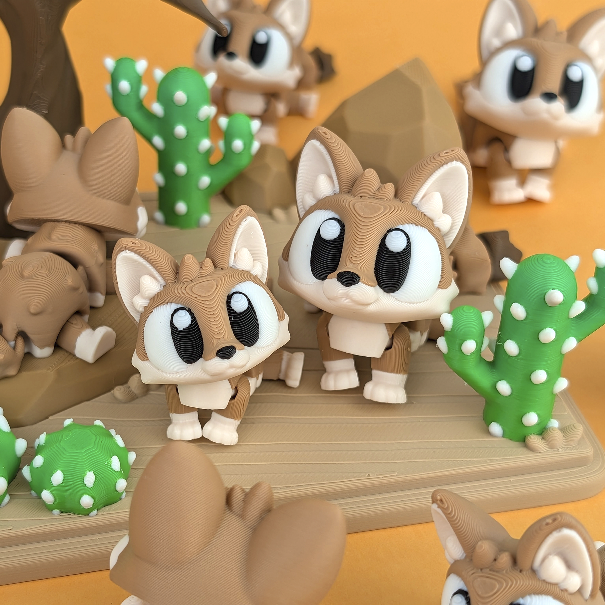 Porte-clés Fennec Fox en PLA | Accessoire MinoZoo Original