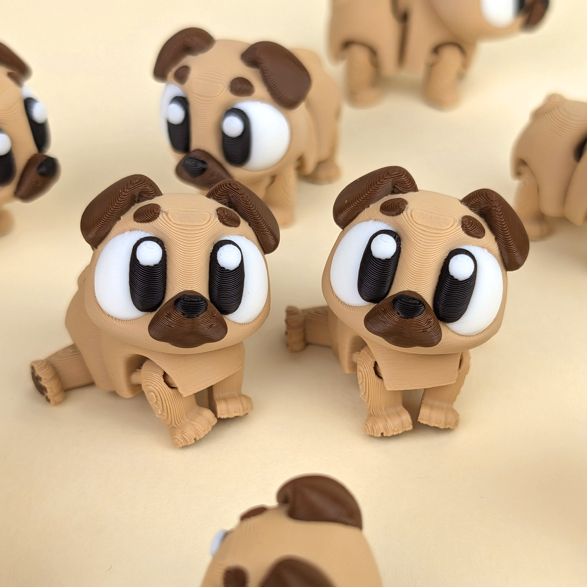 Flexible Pug Key Holder - 3D Printed with Precision