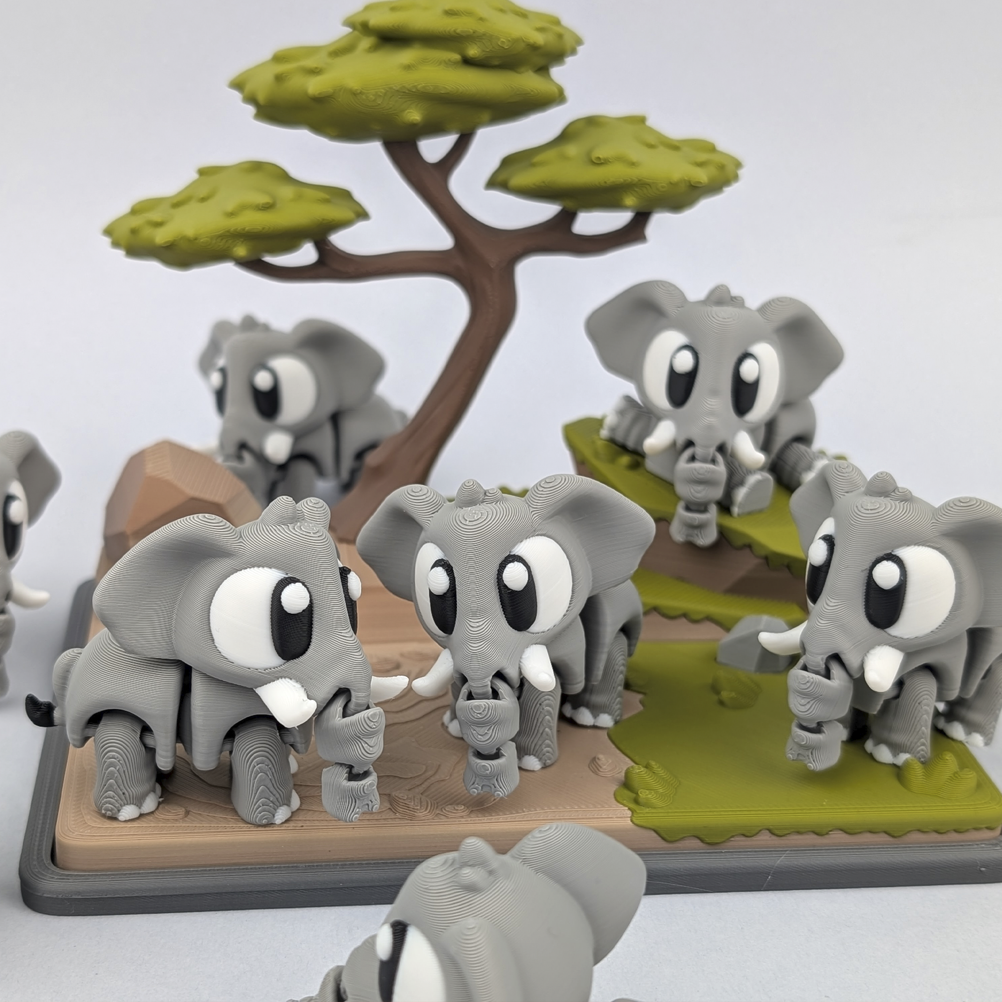 Éléphant 3D imprimé en PLA - MinoZoo
