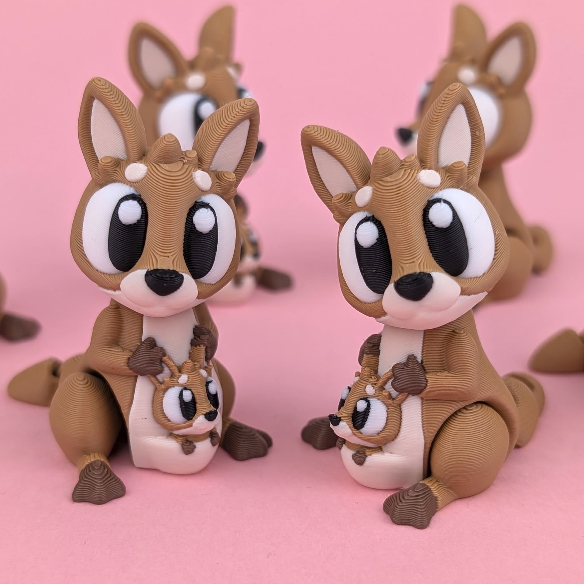 Porte-clés Flexi Kangaroo en PLA pour une touche ludique