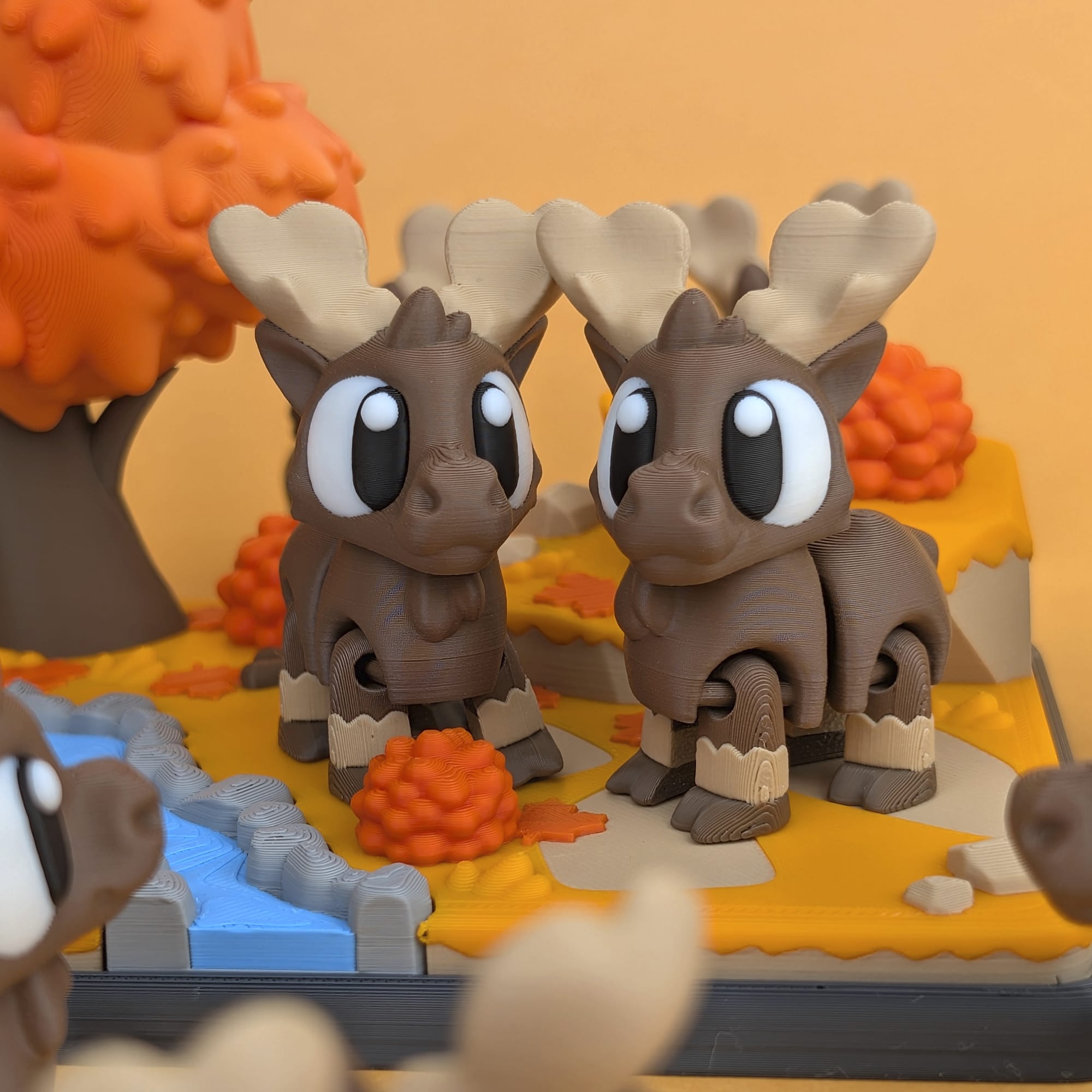 Porte-clés Flexi Moose en PLA - MinoZoo