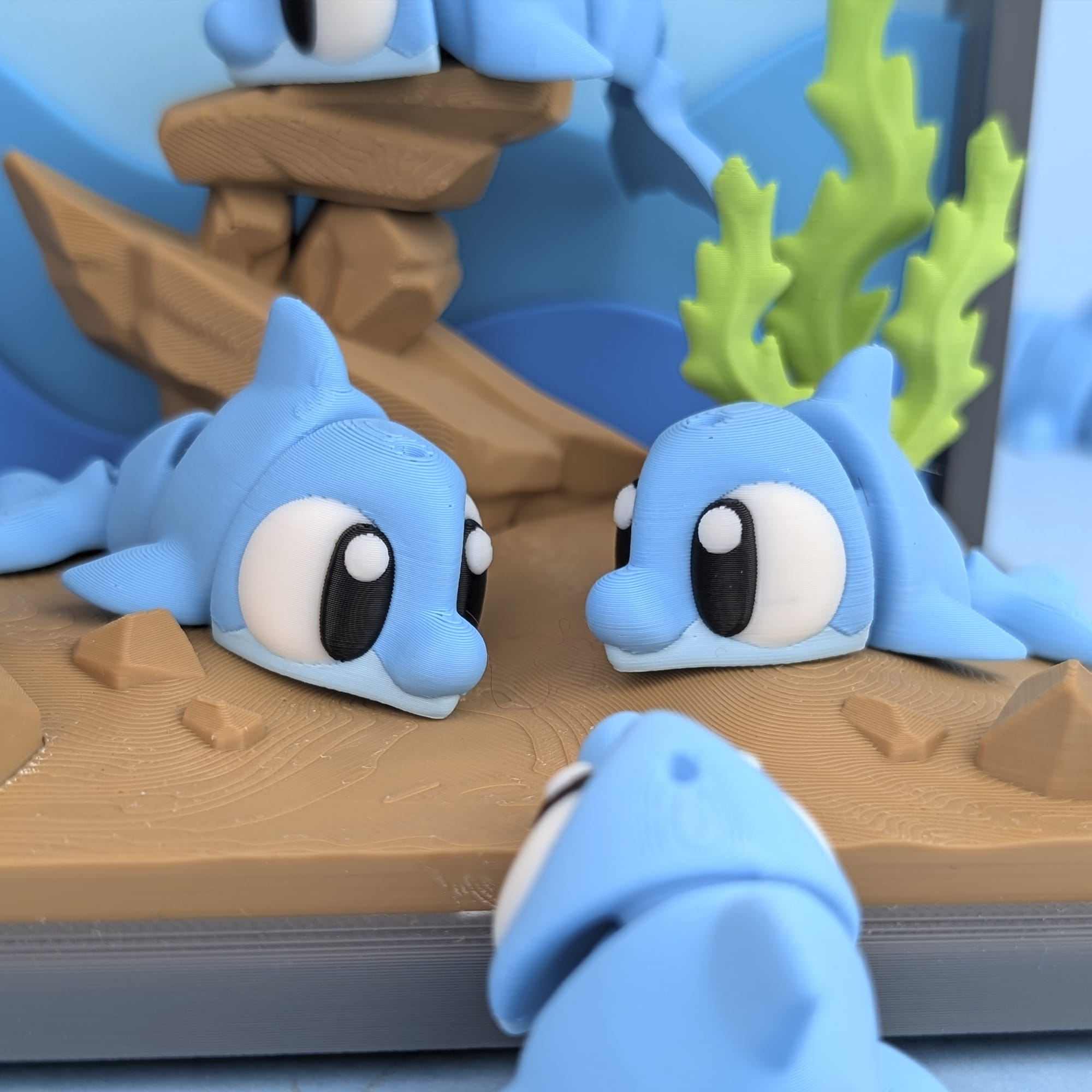 Flexi Dolphin - Jouet 3D imprimé en PLA, ludique et durable — 2