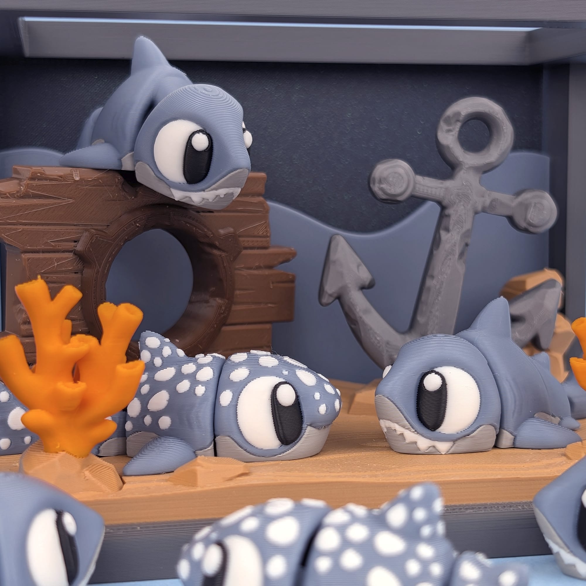 Whale Shark - Porte-clés MinoZoo 3D Imprimé — 2