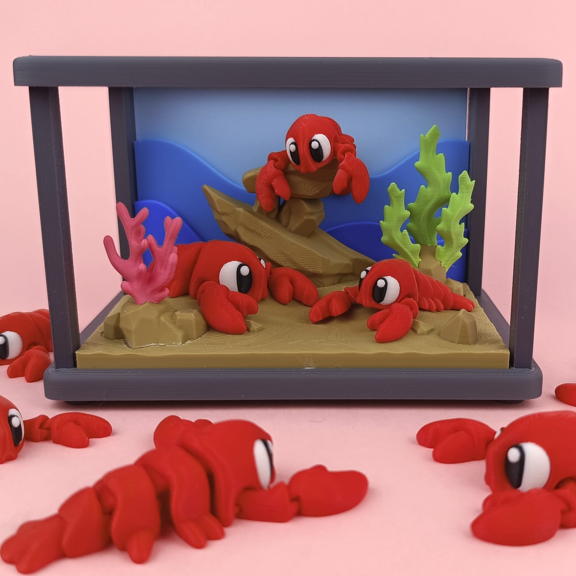 Porte-clés 3D en forme de homard - MinoZoo en PLA — 2
