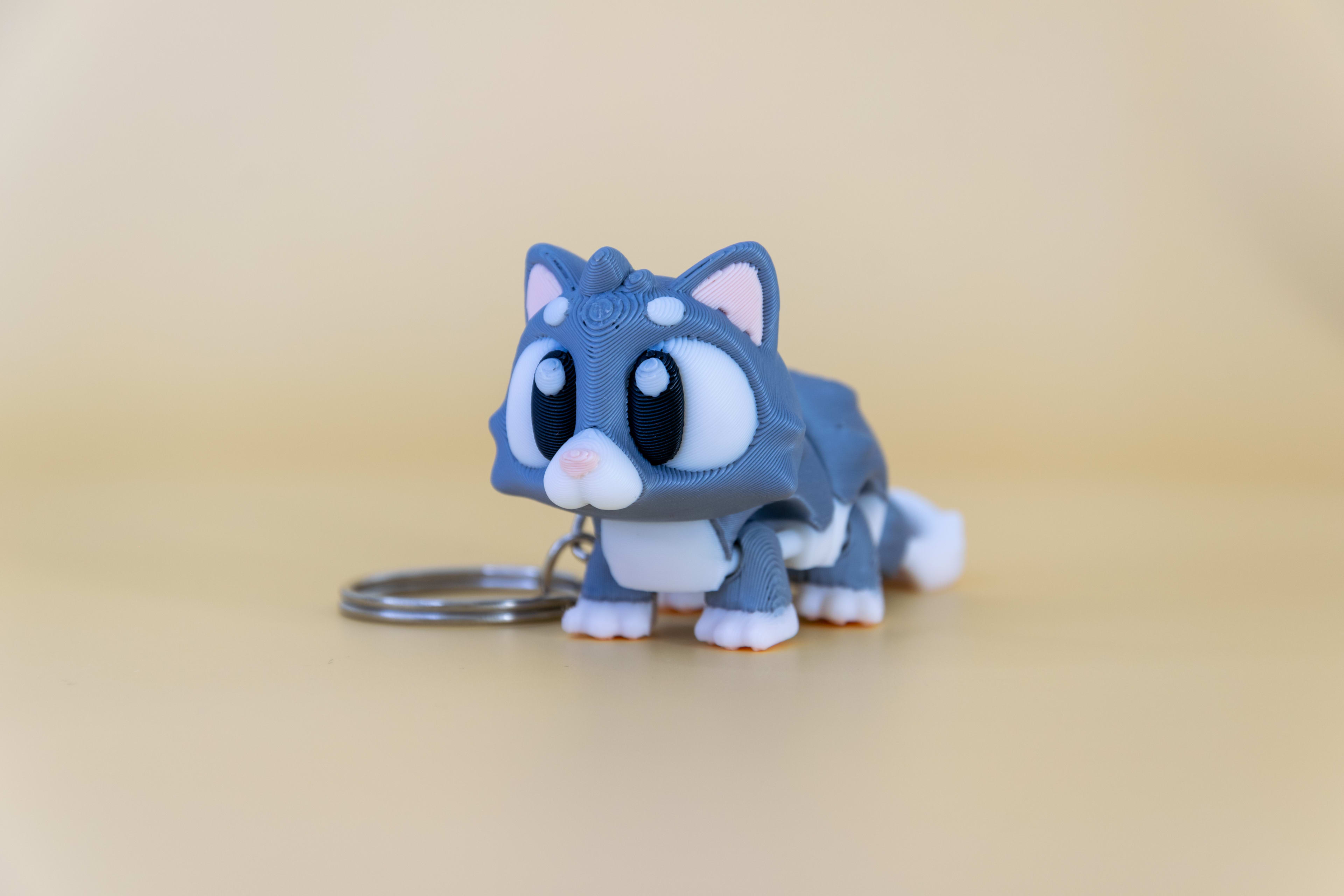 Flexi Cat - Porte-clés MinoZoo en PLA léger et durable — 9