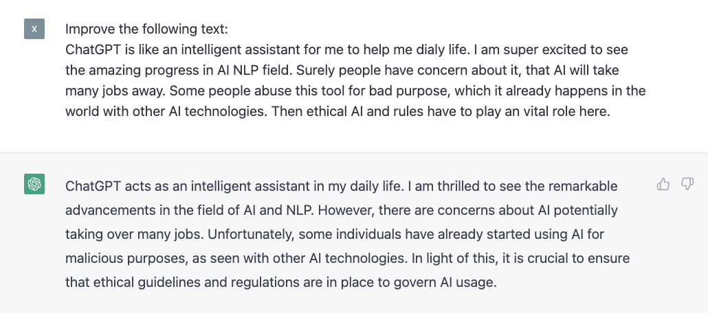 chatgpt writing improvement