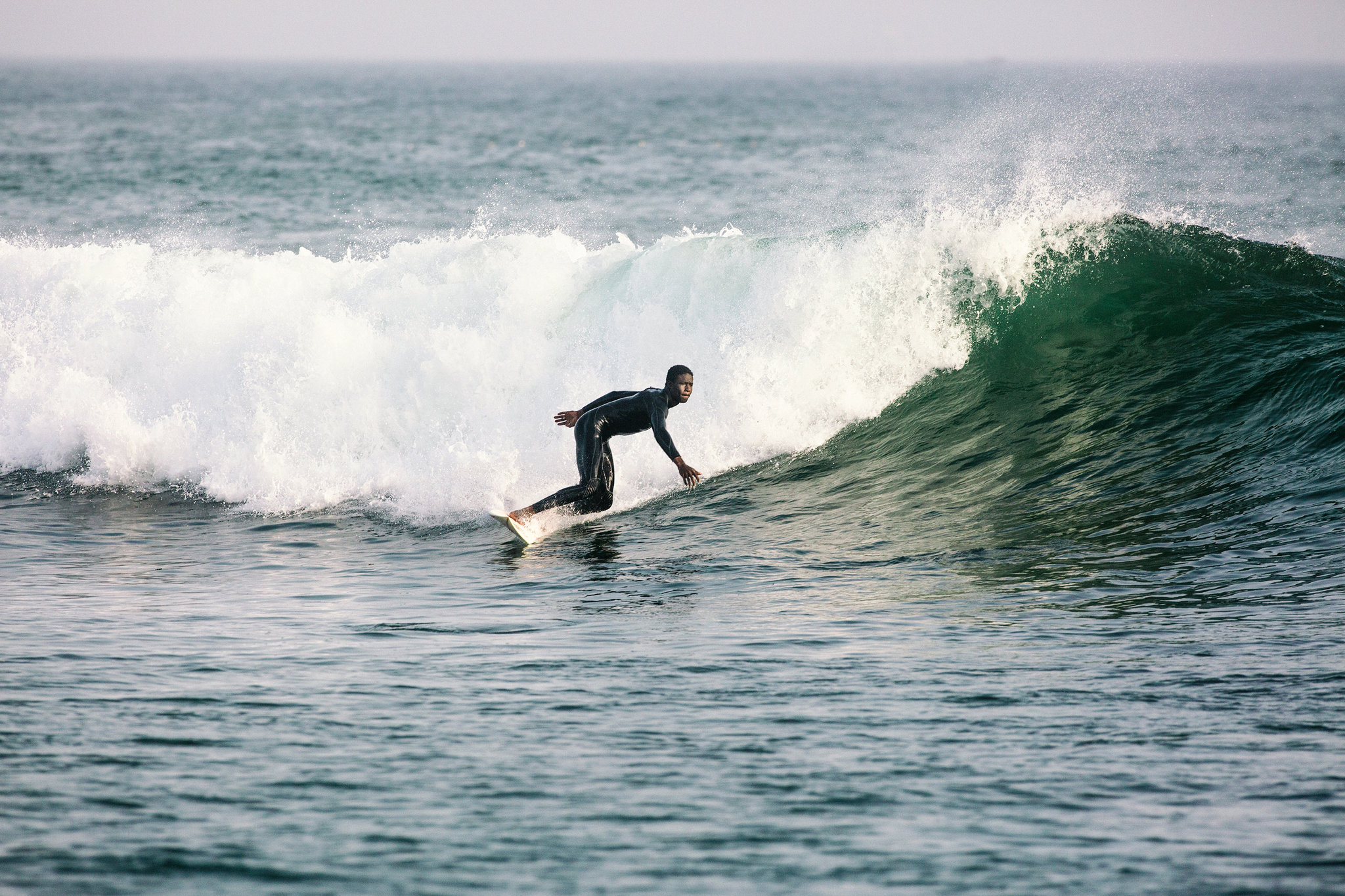 Surfing in Dakar, Senegal