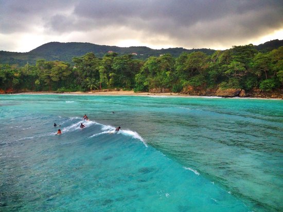 Surfing in Jamaica