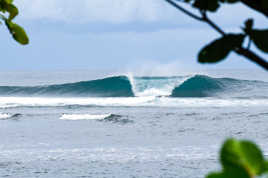 Surfing in Samoa