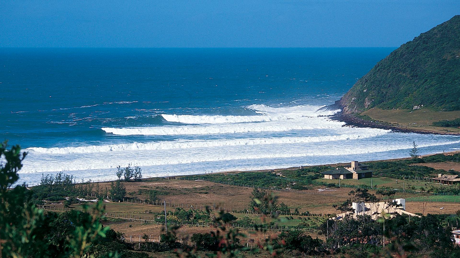 Surfing in Florianopolis, Brazil
