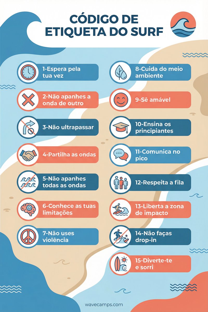 Póster do Código de Etiqueta do Surf