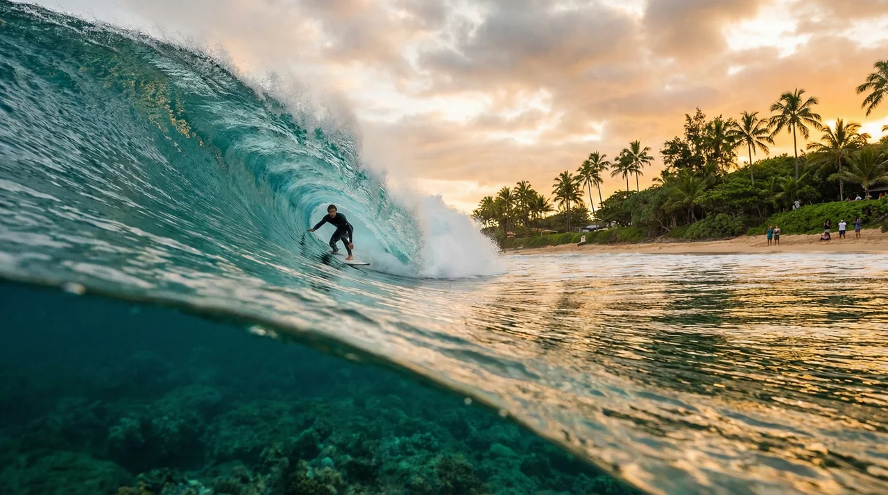 Surfing in Hawaii