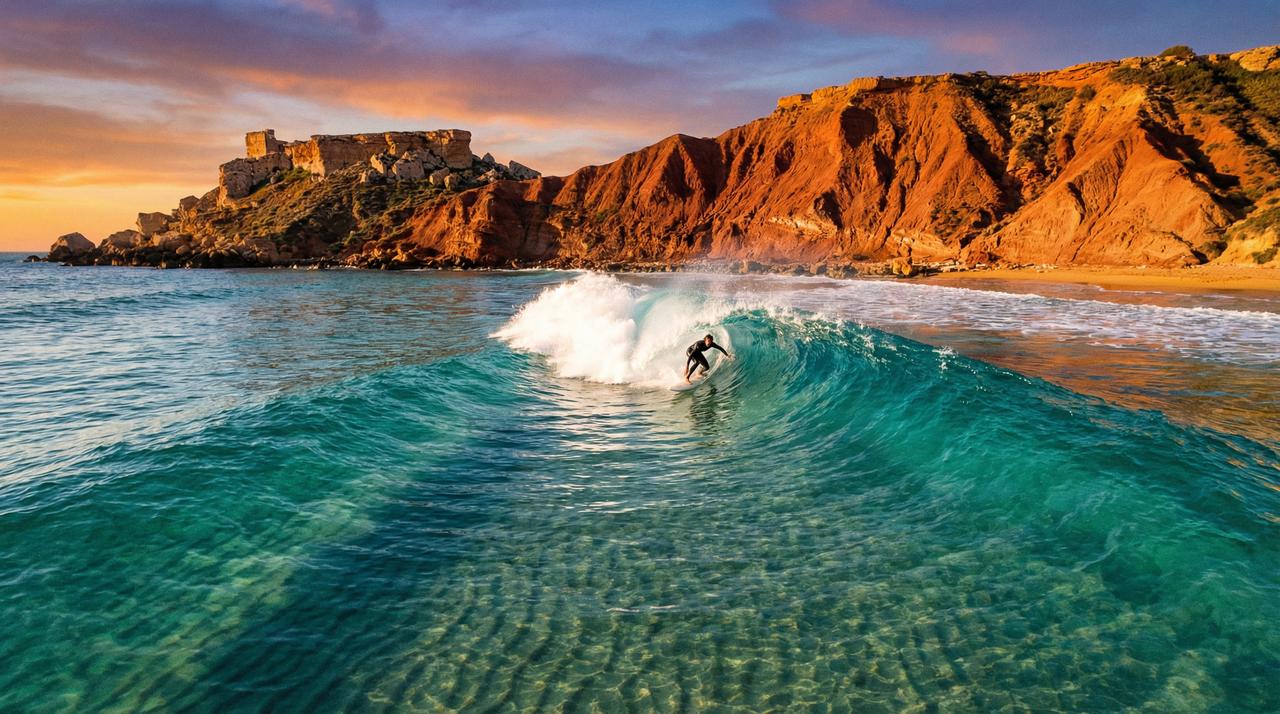 Surfing in Malta