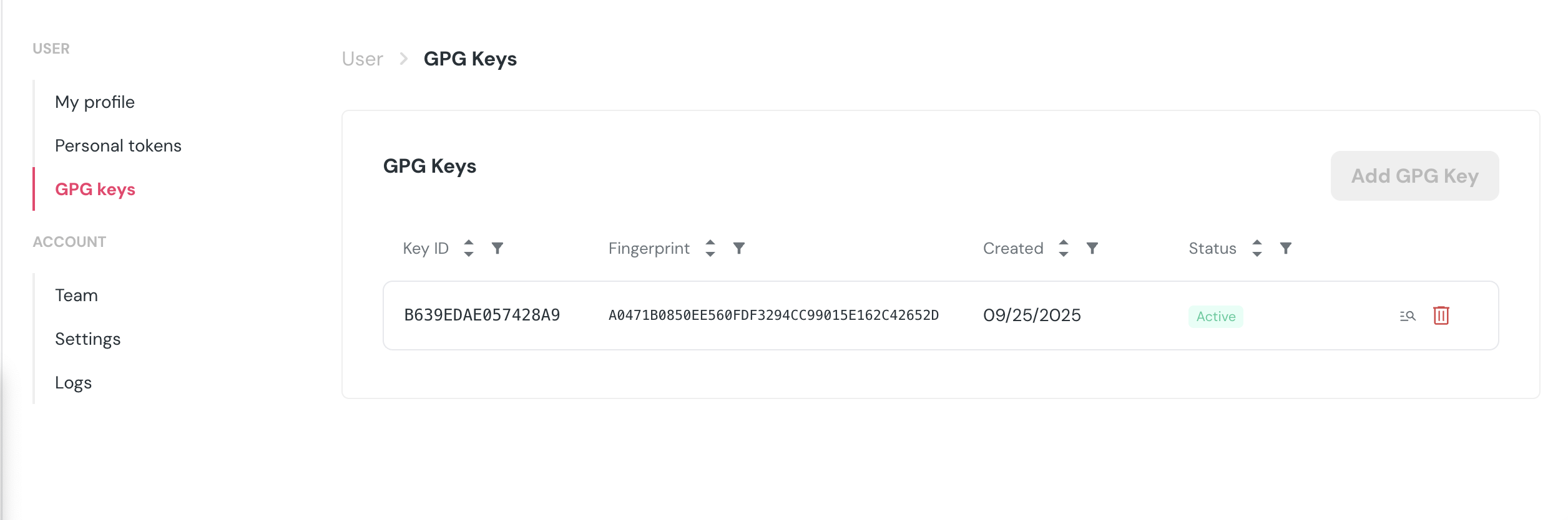 View keys in Elementary UI