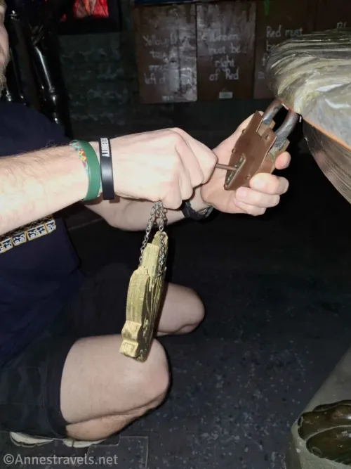 Unlocking a lock in the Nocturnal Keep Escape Game
